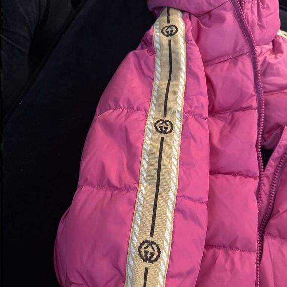 Brand new Gucci Baby zip Down Jacket With Interlocking G In Pink size 3 - Picture 7 of 9